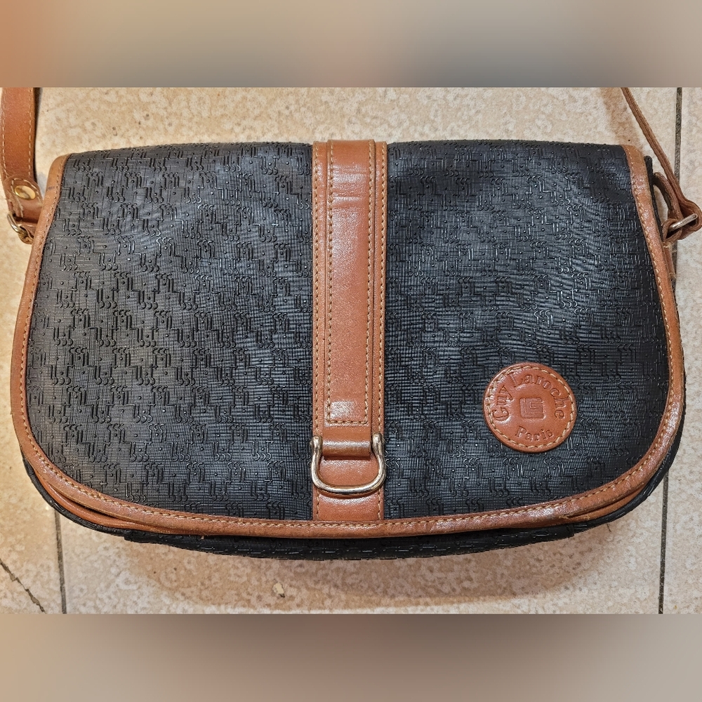 Guy Laroche Black and Brown Crossbody Bag